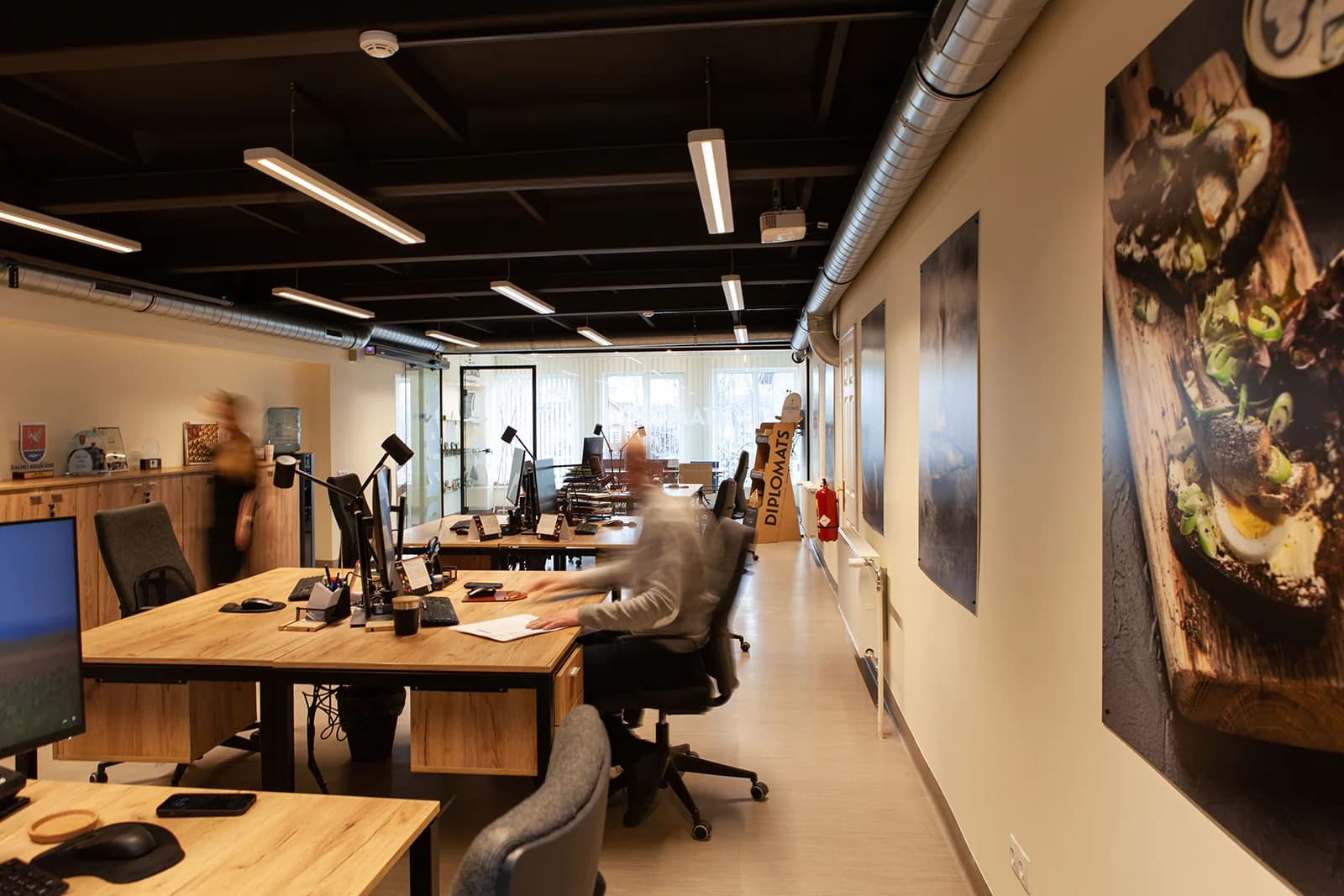 Diplomats team working in the company office