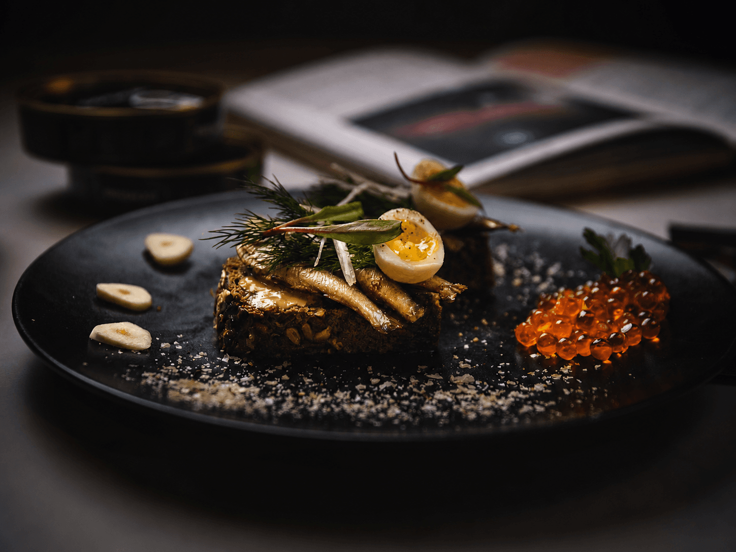 Diplomats seafood presented as a plated dish