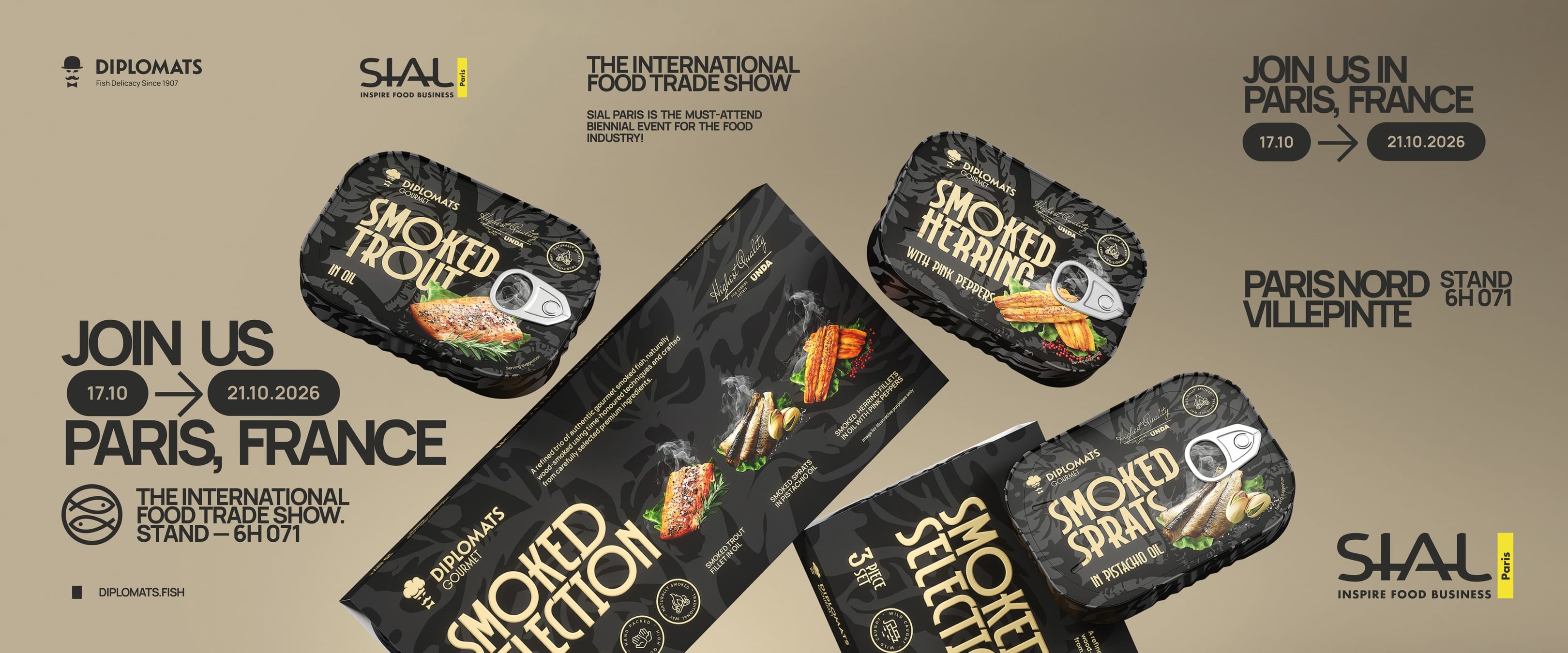 Diplomats at SIAL Paris 2026, 17–21 October, Hall 6, Stand H 071
